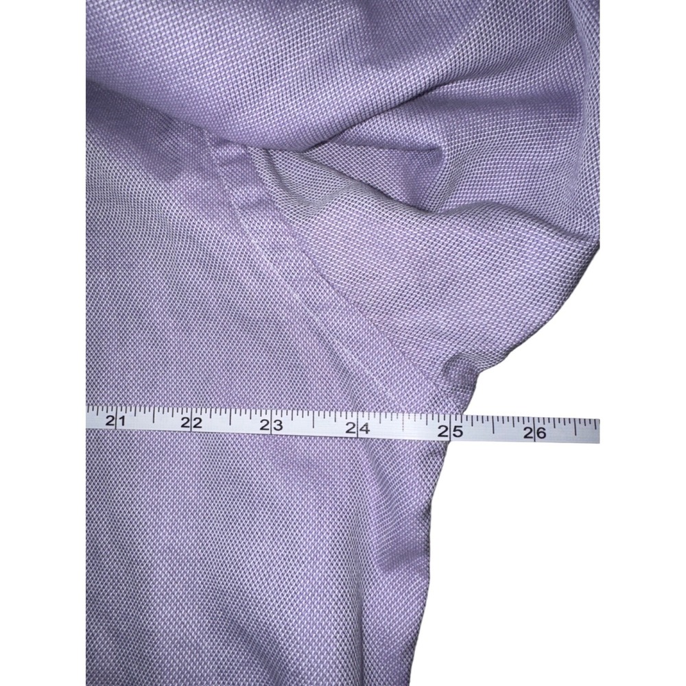 Burberry London Mens Lavender Oxford Shirt Nova Check Flip Cuff Size 17 L USA - Picture 6 of 8